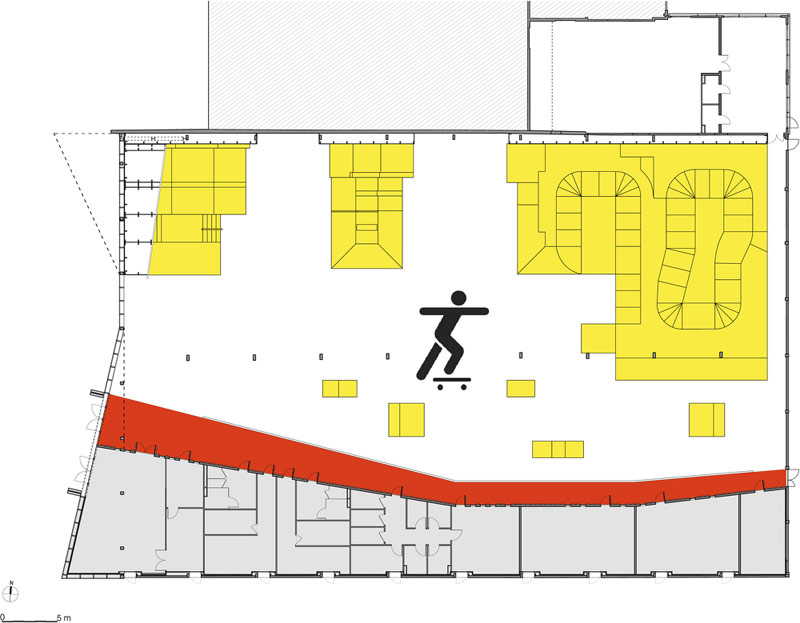 Adaptacja budynku fabrycznego : Skate Park, Francja