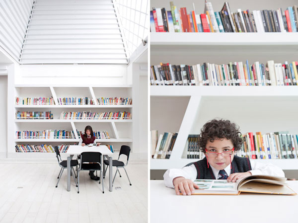 Nowoczesne wnętrze biblioteki w Chile 