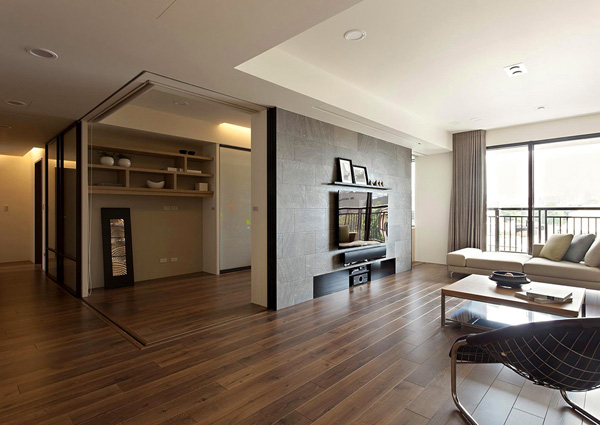 Apartament z ruchomą ścianą