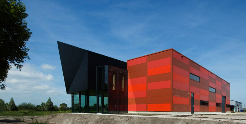 Nowoczesny budynek boat house w Holandii
