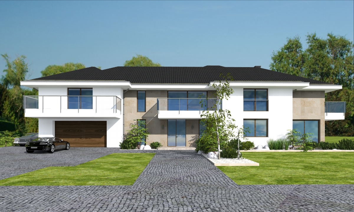 Projekt domu rezydencji piętrowej z dachem stromym