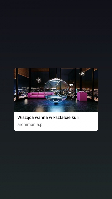   Wisząca   wanna w kształcie kuli 