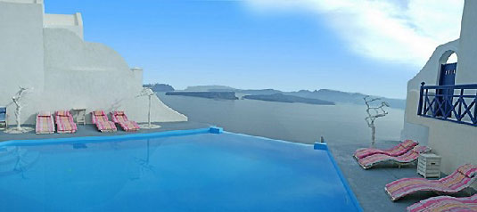 Hotel na wyspie Santorini