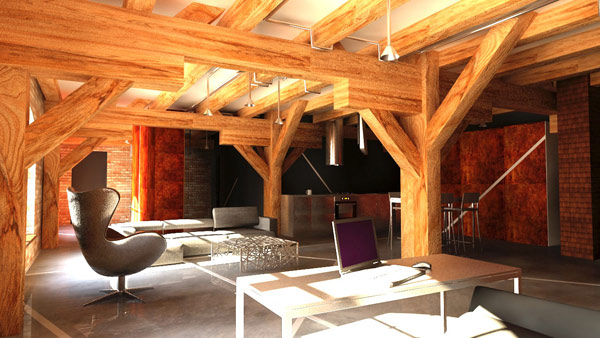 Loft w starym spichlerzu : Genius Loci Architekci