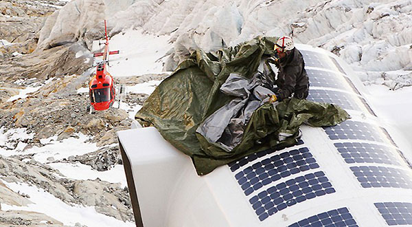 Modułowa konstrukcja na Mt.Blanc