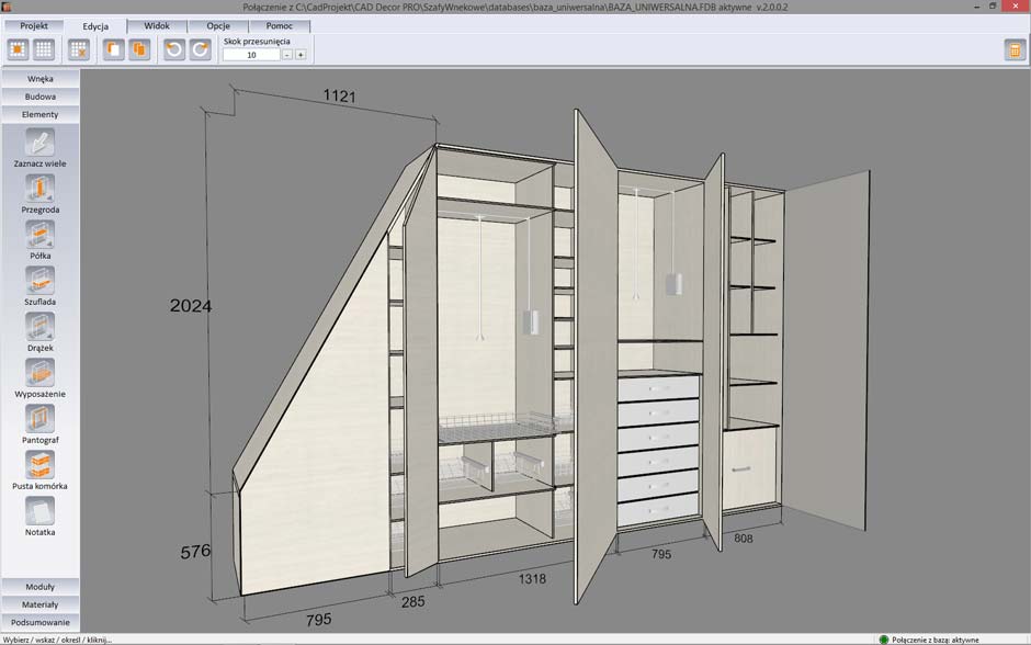 Łatwiej i szybciej z Modułem Szaf Wnękowych: CAD Projekt K&A