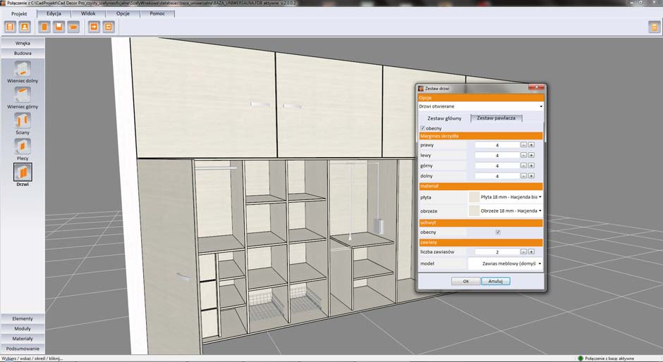 Łatwiej i szybciej z Modułem Szaf Wnękowych: CAD Projekt K&A