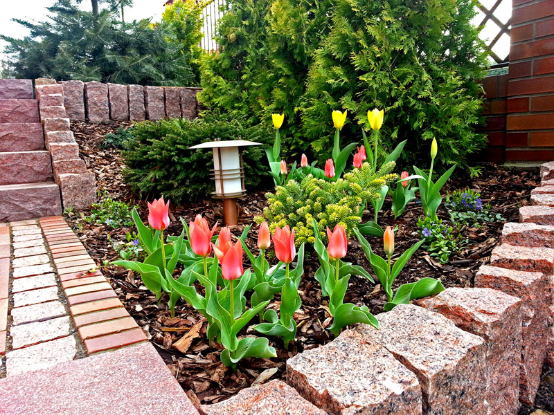 Ogród na działce o dużym spadku: LandscapeDesign.pl 