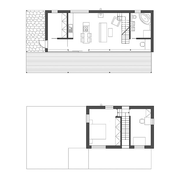 Kontrast w krajobrazie - projekt domu jednorodzinnego