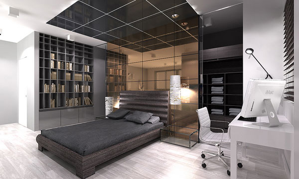 Projekt wnętrz dwupoziomowego apartamentu : Ejsmont