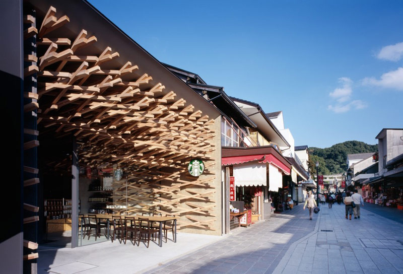 Starbucks Caffe : projekt wnętrza kawiarni / Japonia