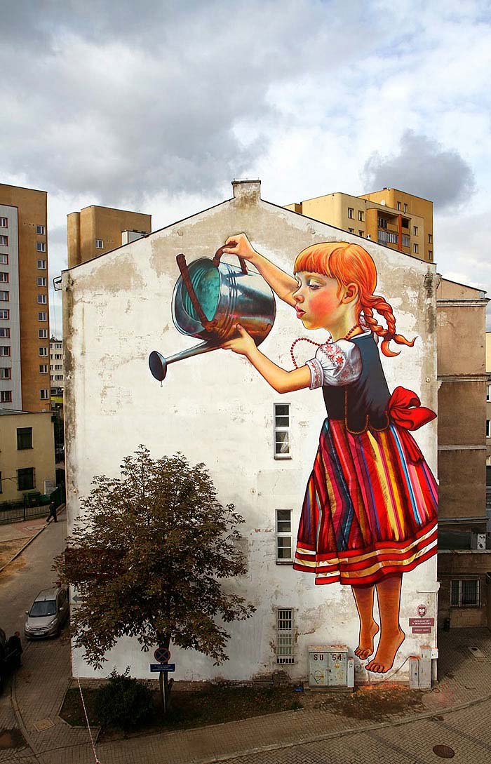 Street art z wykorzystaniem natury