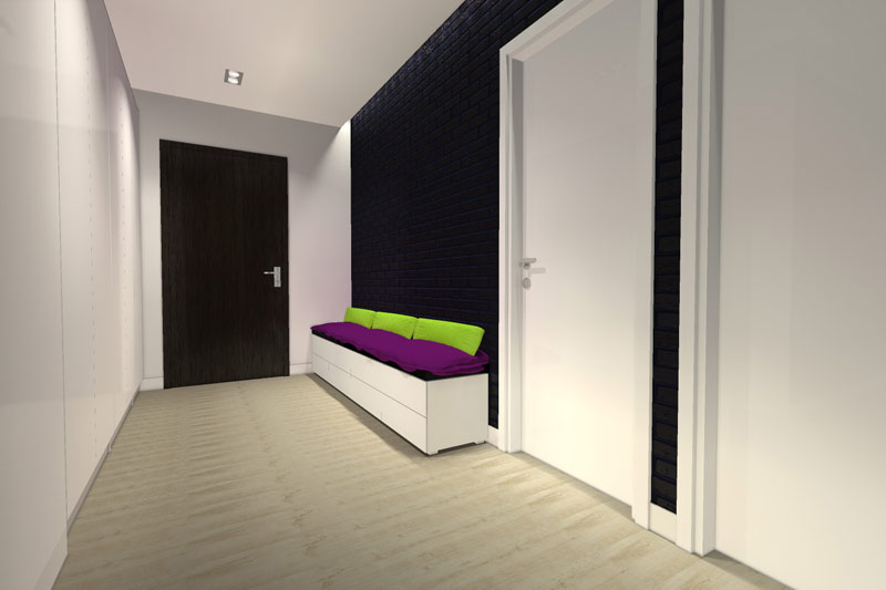 Stylowy apartament w Ustroniu : Projekt Kwadrat