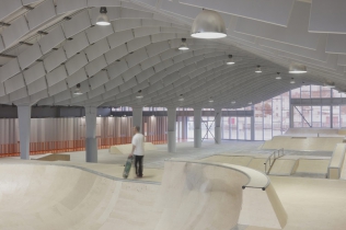 Adaptacja budynku fabrycznego : Skate Park, Francja