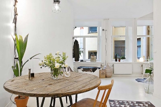 Jednopokojowy apartament w stylu skandynawskim