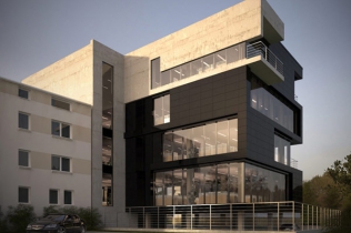 Nowoczesna elewacja budynku biurowego : Anta Architekci
