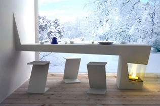 Modernistyczny stół w kuchni