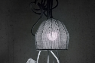 Wełniany żyrandol / lampa