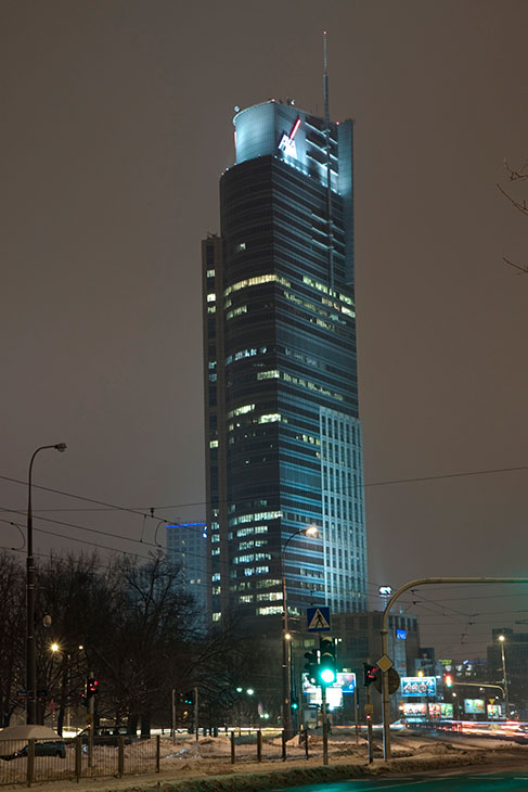 Warszawa nocą