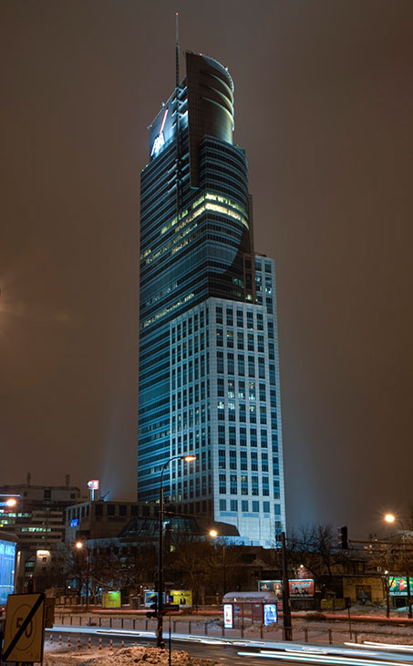 Warszawa nocą